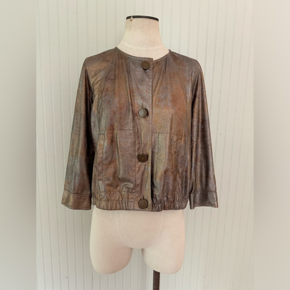 Ruby Rd. Gold/Silver Metallic Jacket - image 1